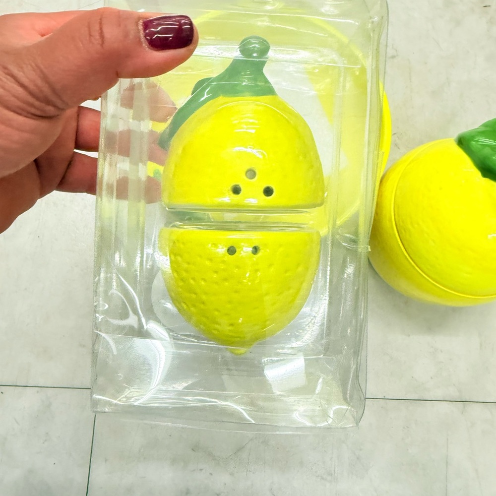 Lemon Shaped Salt and Pepper Shakers